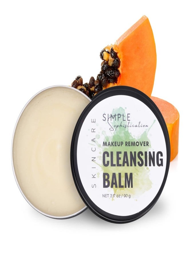 Simple Sophistication Tallow Cleansing Balm - With Grass-fed Beef Tallow, Papaya Enzyme | Waterproof Makeup Remover Balm | Natural Face Cleanser Oil | Sulphate Free | for sensitive skin, MADE IN USA - 3.17 oz/ 90 g (2 oz) - Image 1